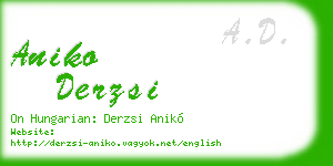 aniko derzsi business card