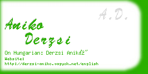 aniko derzsi business card